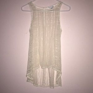 Beautiful White Lace High Neck Top